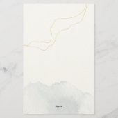 Eucalyptus Modern Icon Wedding Itinerary Program 便箋 (裏面)