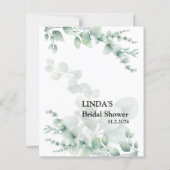 Eucalyptus Modern  Wedding Advice and Wishes (裏面)