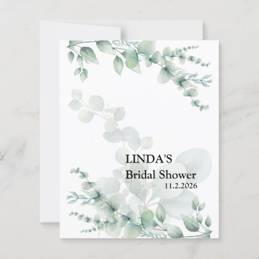 Eucalyptus Modern Wedding Advice and Wishes (裏面)