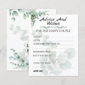 Eucalyptus Modern  Wedding Advice and Wishes (正面/裏面)