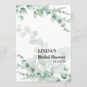 Eucalyptus Modern  Wedding Advice and Wishes アドバイスカード (裏面)