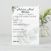 Eucalyptus Modern  Wedding Advice and Wishes アドバイスカード (スタンド正面)