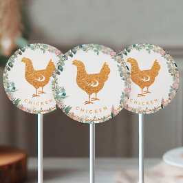 Eucalyptus Pampas Proteas Chicken Meal Choice  ラウンドシール