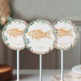 Eucalyptus Pampas Proteas Gold Fish Meal Choice  ラウンドシール