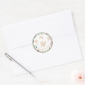 Eucalyptus Pampas Proteas Vegetarian Meal Choice  ラウンドシール (封筒)