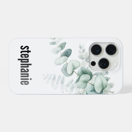 Eucalyptus Pattern iphone Case iPhoneケース (裏面横)