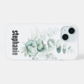 Eucalyptus Pattern iphone Case iPhone 15ケース (裏面横)