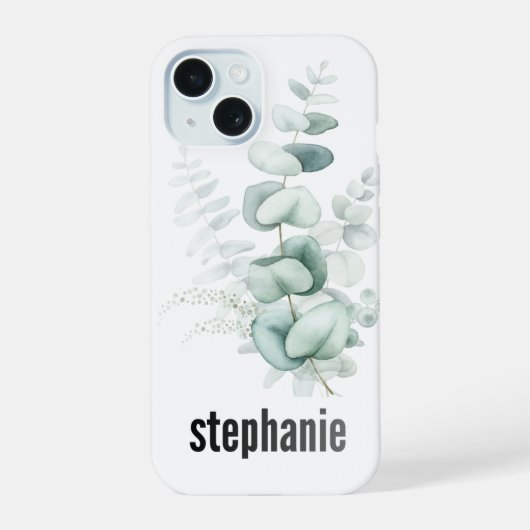 Eucalyptus Pattern iphone Case iPhone 15ケース (裏面)