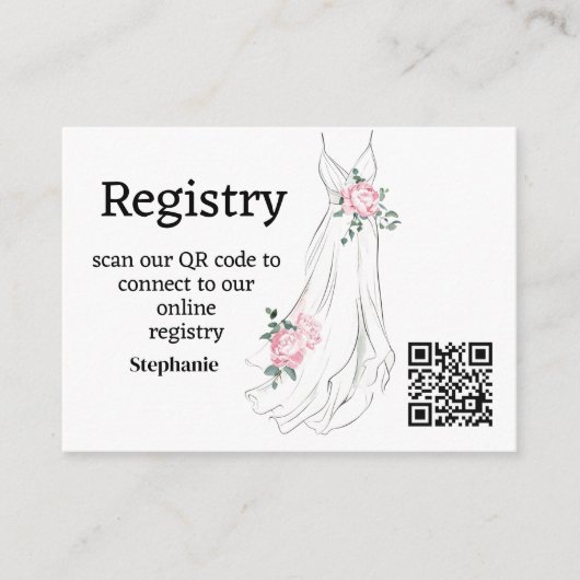 Eucalyptus Peony Bridal shower Registry Enclosure エンクロージャーカード (正面)