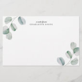 Eucalyptus Personalized Note Card 便箋 (正面)