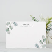 Eucalyptus Personalized Note Card 便箋 (スタンド正面)