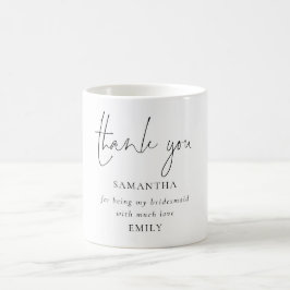 Eucalyptus Photo Thank You Being Bridesmaid コーヒーマグカップ