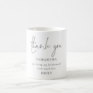 Eucalyptus Photo Thank You Being Bridesmaid コーヒーマグカップ