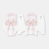Eucalyptus Pink Bow Baby in bloom Baby Shower フェイバーボックス (折り畳みなし)