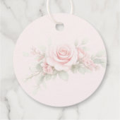 Eucalyptus Pink Bow Baptism Thank you フェイバータグ (裏面)