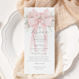Eucalyptus Pink Bow Elegant Baptism メニュー