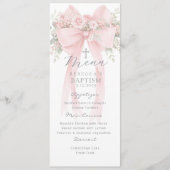 Eucalyptus Pink Bow Elegant Baptism メニュー (正面)