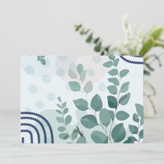 Eucalyptus Praying Mantis Australian Botanical Art 招待状 (スタンド正面)