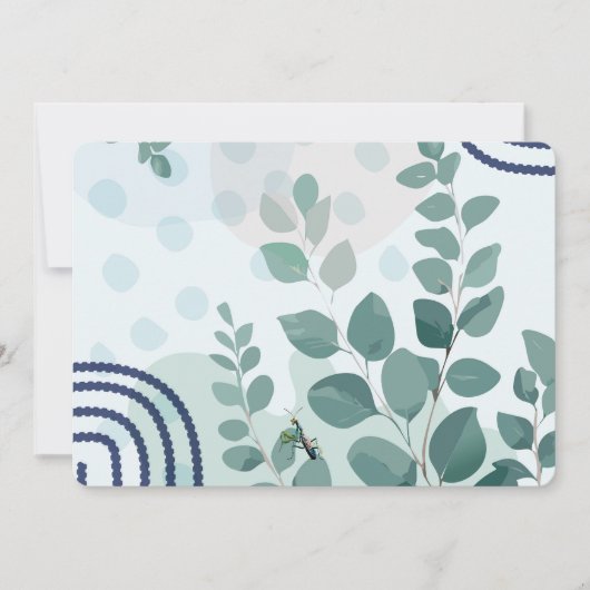 Eucalyptus Praying Mantis Australian Botanical Art 招待状 (正面)