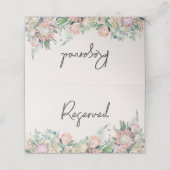 Eucalyptus Protea Pampas Wedding Table Number プレイスカード (外部開封)