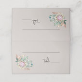 Eucalyptus Protea Pampas Wedding Table Number プレイスカード (外部開封)
