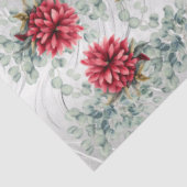 Eucalyptus & Red Flowers on  Faux Foil Decoupage  薄葉紙 (詳細)