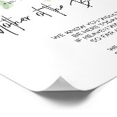 Eucalyptus Reserved 結婚 of Bride's ポスター (角)