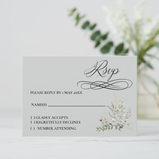 Eucalyptus Response Card 出欠カード (スタンド正面)