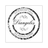 Eucalyptus Return Address Wood Art Stamp ラバースタンプ (インプリント)