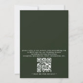 Eucalyptus Rustic Elegant Modern QR Code Wedding 招待状 (裏面)