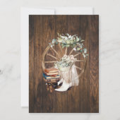 Eucalyptus Saddle Up Boots & Books Bridal Shower 招待状 (裏面)