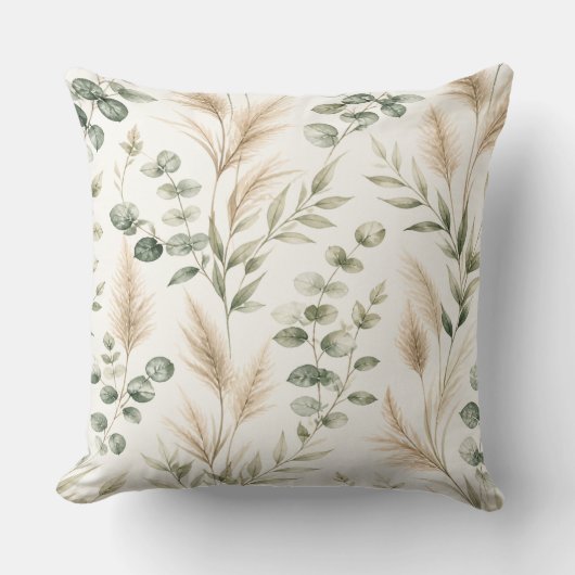 Eucalyptus Sage Green Pillow クッション (正面)