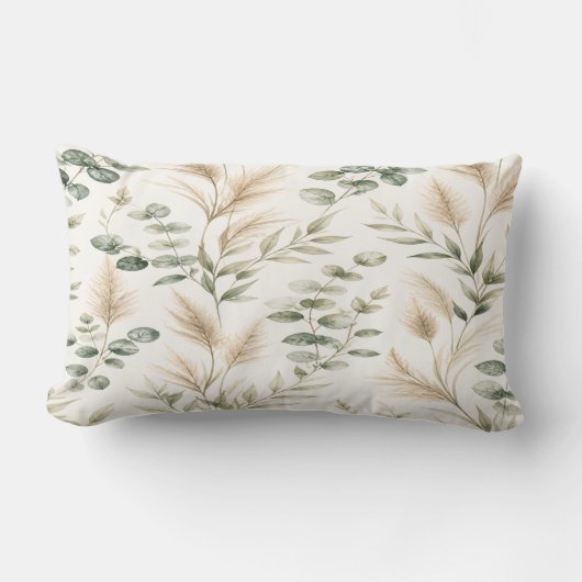 Eucalyptus Sage Green Pillow ランバークッション (正面)
