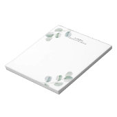 Eucalyptus Simple Personalized ノートパッド (回転)