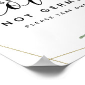 Eucalyptus Spread Love Not Germs Hand Sanitizer P ポスター (角)