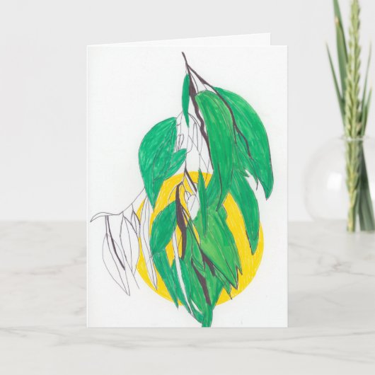 Eucalyptus Sprig Greeting Card カード (正面)