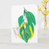 Eucalyptus Sprig Greeting Card カード (黄色い花)