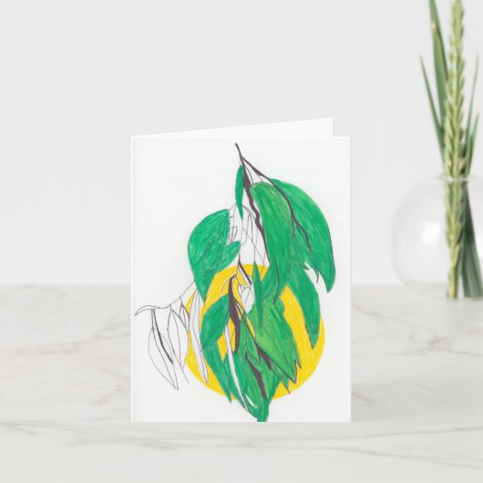 Eucalyptus Sprig Greeting Card カード (正面)