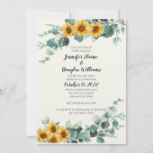 Eucalyptus Sunflower Invitation 招待状 (正面)