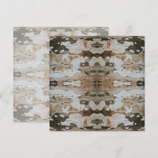 Eucalyptus Tree Bark Photo Closeup With Pattern カード (正面/裏面)