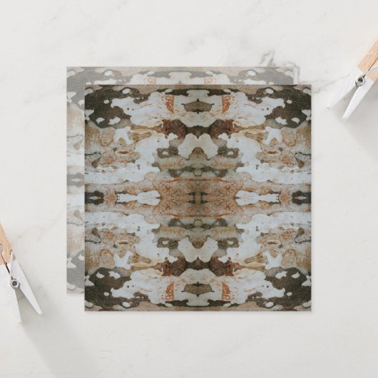 Eucalyptus Tree Bark Photo Closeup With Pattern カード (正面/裏面インサイチュ)