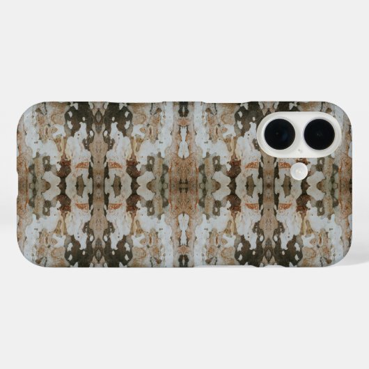 Eucalyptus Tree Bark Photo Closeup With Pattern Case-Mate iPhoneケース (裏面 (横))