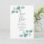 Eucalyptus Watercolor金ゴールドスクリ結婚プトS セーブザデート (スタンド正面)