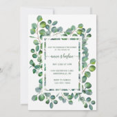 Eucalyptus watercolor botanical ramadan iftar  招待状 (裏面)