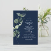 Eucalyptus Watercolor Botanical Wedding 招待状 (スタンド正面)