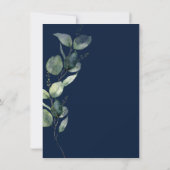 Eucalyptus Watercolor Botanical Wedding 招待状 (裏面)