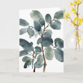 Eucalyptus - Watercolor flowers カード (黄色い花)