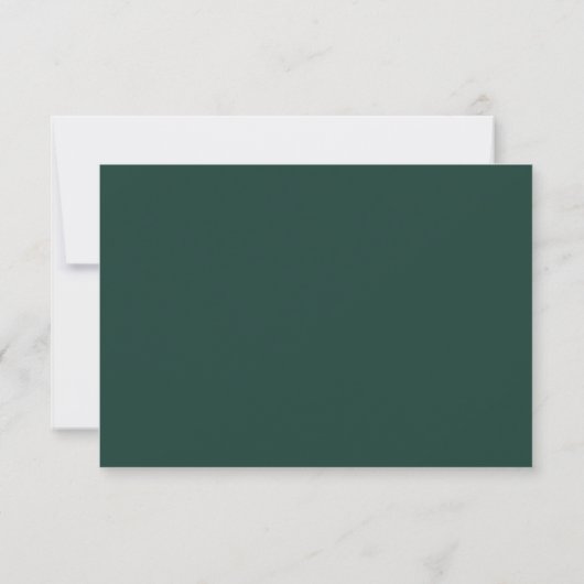 Eucalyptus Watercolor Sage Green Script RSVP  (裏面)