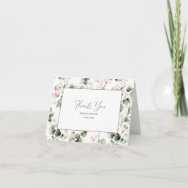 Eucalyptus Watercolor Wedding Thank You Card サンキューカード