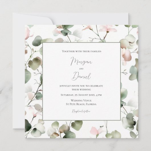 Eucalyptus Watercolour Wedding  (正面)